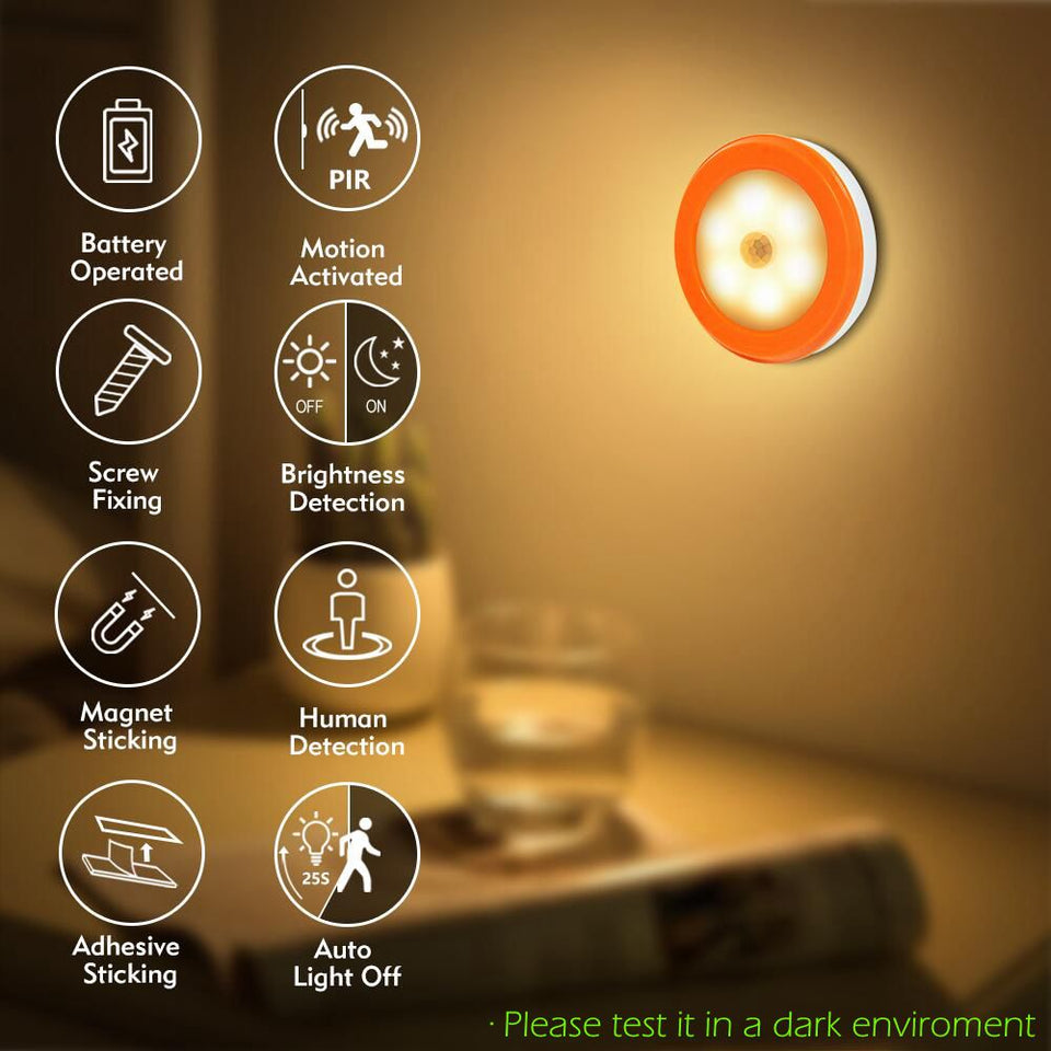 Led com sensor de movimento sem fio